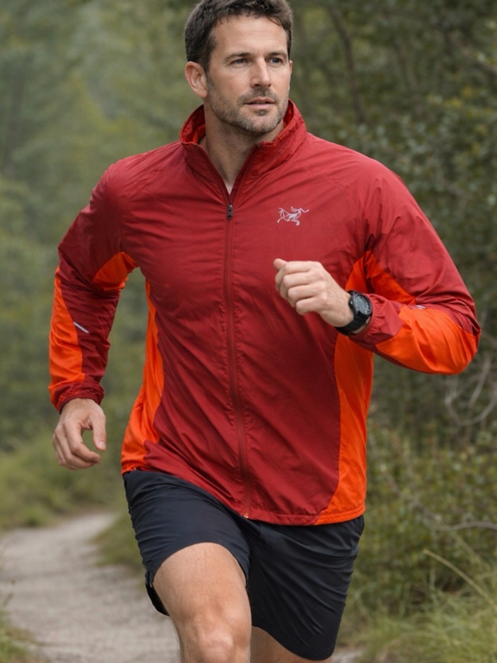 Arc'teryx Darter Men's Lightweight Shell Jacket Red Orange Size XL
